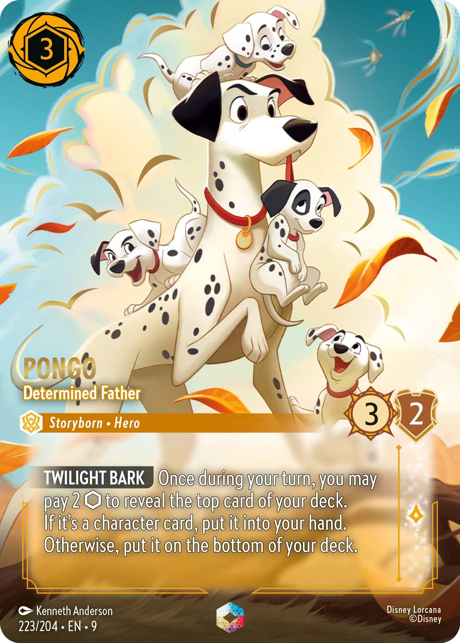 Pongo - Determined Father (Enchanted) (223/204) [Fabled] | Empire Gaming NC