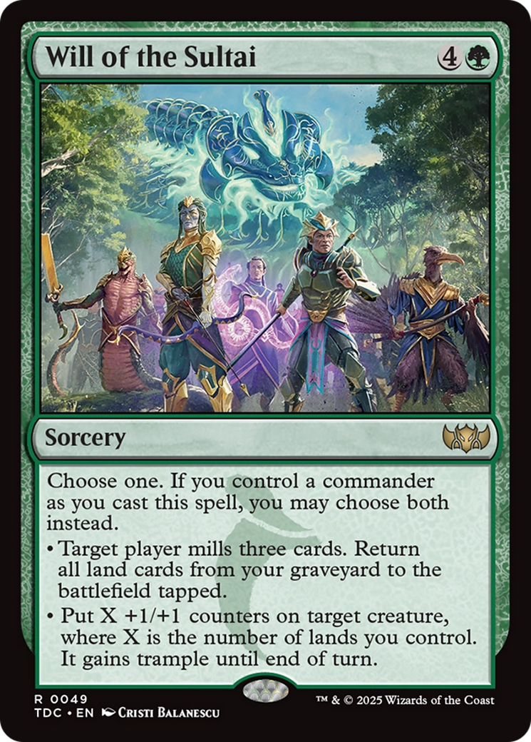 Will of the Sultai [Tarkir: Dragonstorm Commander] | Empire Gaming NC