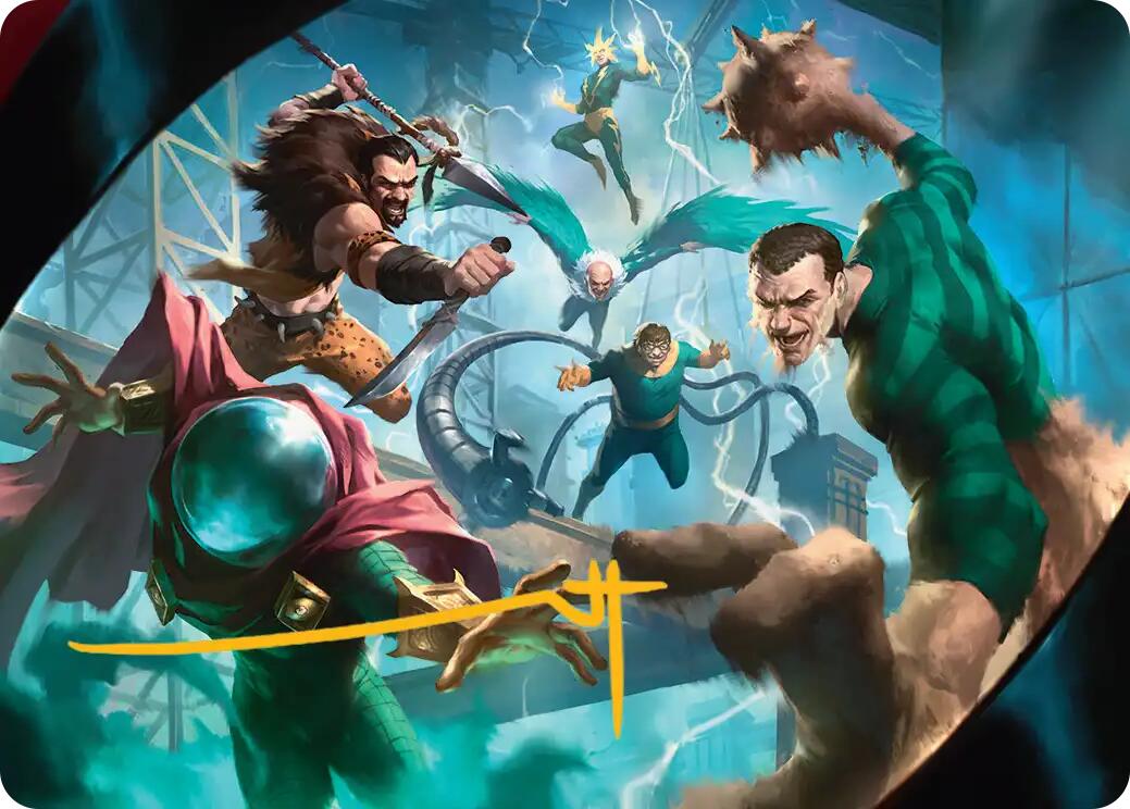 Behold the Sinister Six! Art Card (7/54) (Gold-Stamped Signature) [Marvel's Spider-Man Art Series] | Empire Gaming NC