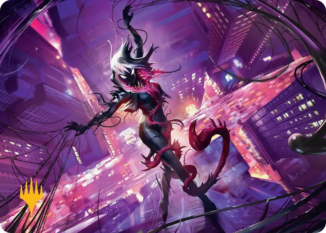 Gwenom, Remorseless Art Card (Gold-Stamped Planeswalker Symbol) [Marvel's Spider-Man Art Series] | Empire Gaming NC