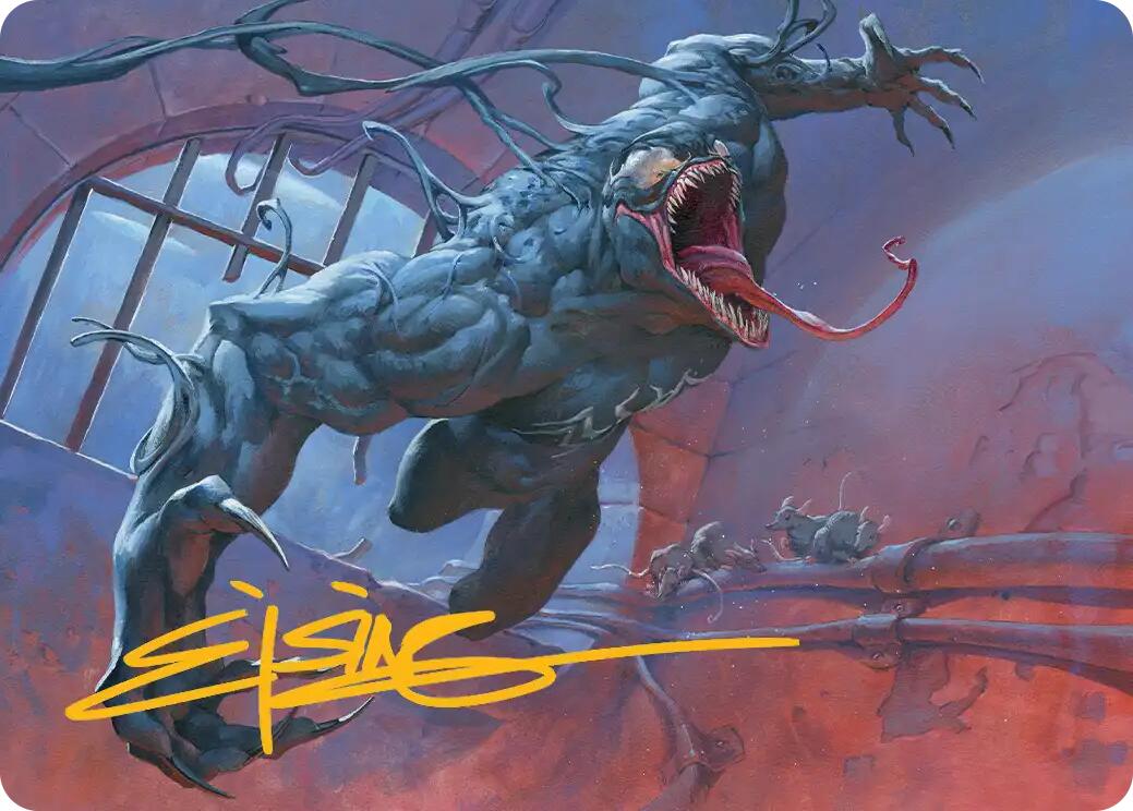 Venom, Evil Unleashed Art Card (Gold-Stamped Signature) [Marvel's Spider-Man Art Series] | Empire Gaming NC