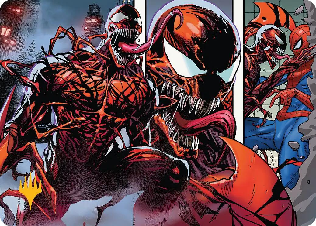 Carnage, Crimson Chaos Art Card (Gold-Stamped Planeswalker Symbol) [Marvel's Spider-Man Art Series] | Empire Gaming NC
