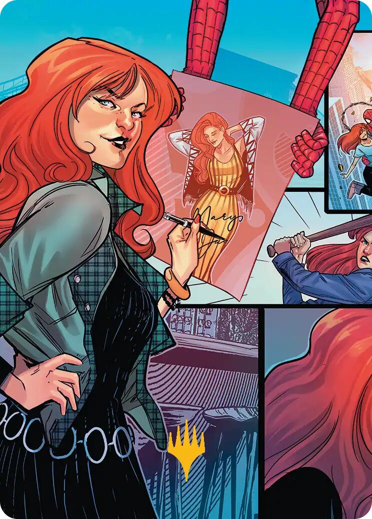 Mary Jane Watson Art Card (Gold-Stamped Planeswalker Symbol) [Marvel's Spider-Man Art Series] | Empire Gaming NC