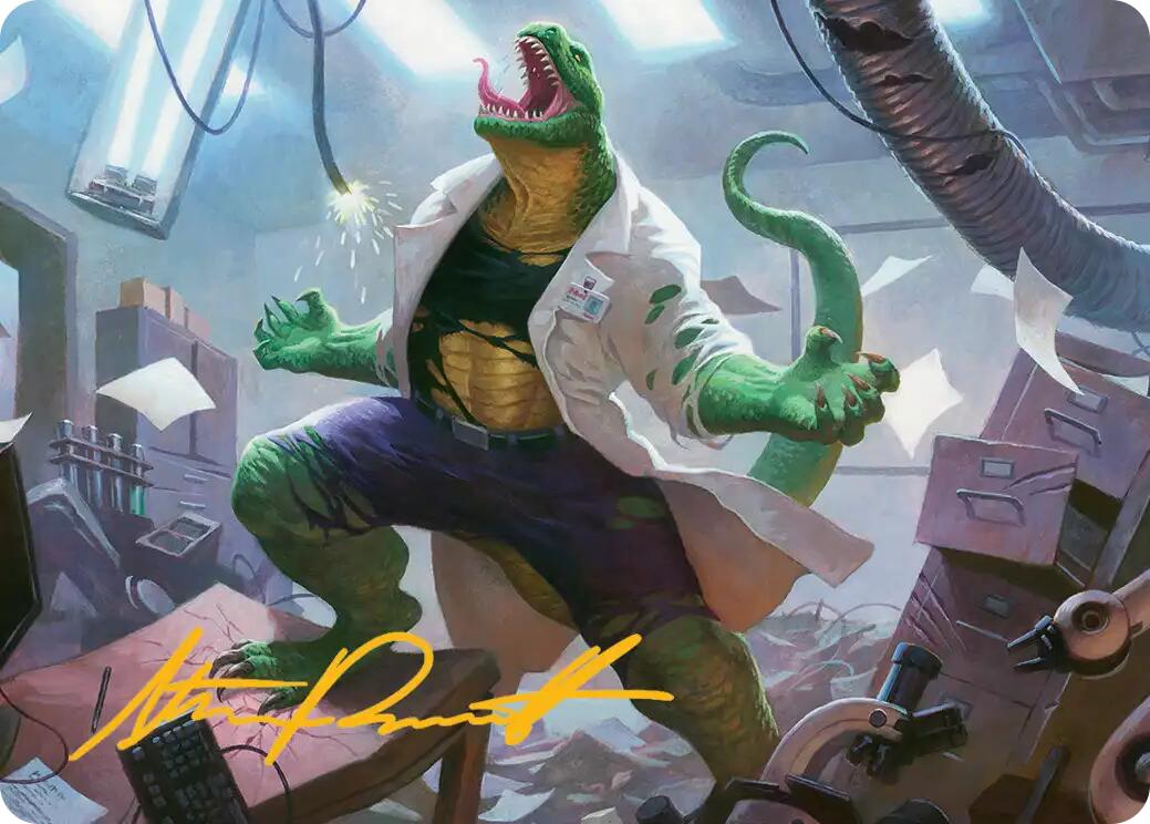 Lizard, Connors's Curse Art Card (Gold-Stamped Signature) [Marvel's Spider-Man Art Series] | Empire Gaming NC