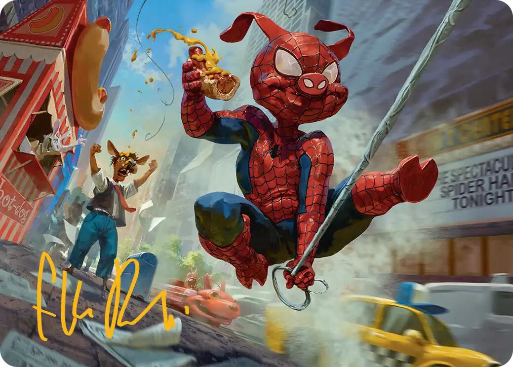 Spider-Ham, Peter Porker Art Card (Gold-Stamped Signature) [Marvel's Spider-Man Art Series] | Empire Gaming NC
