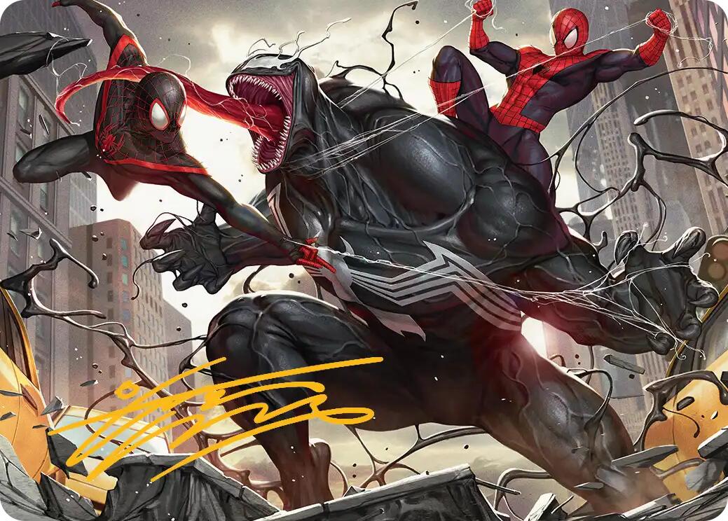Terrific Team-Up Art Card (Gold-Stamped Signature) [Marvel's Spider-Man Art Series] | Empire Gaming NC