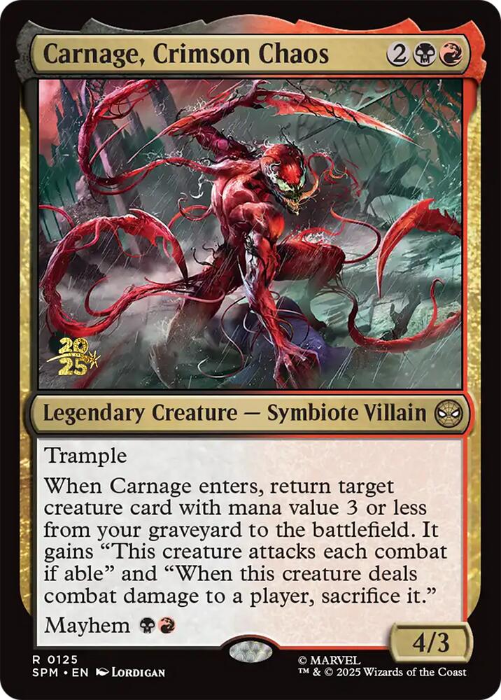 Carnage, Crimson Chaos [Marvel's Spider-Man Prerelease Promos] | Empire Gaming NC