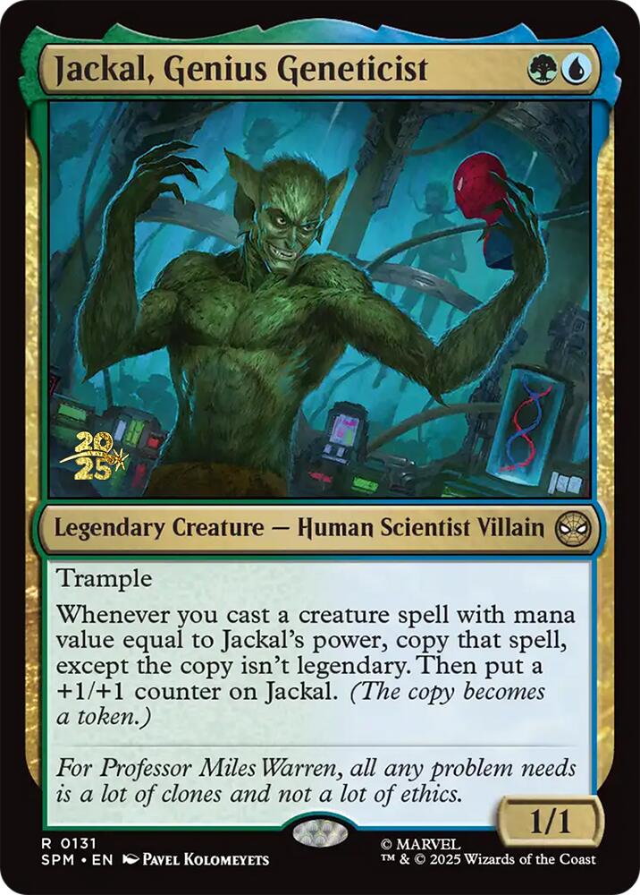Jackal, Genius Geneticist [Marvel's Spider-Man Prerelease Promos] | Empire Gaming NC