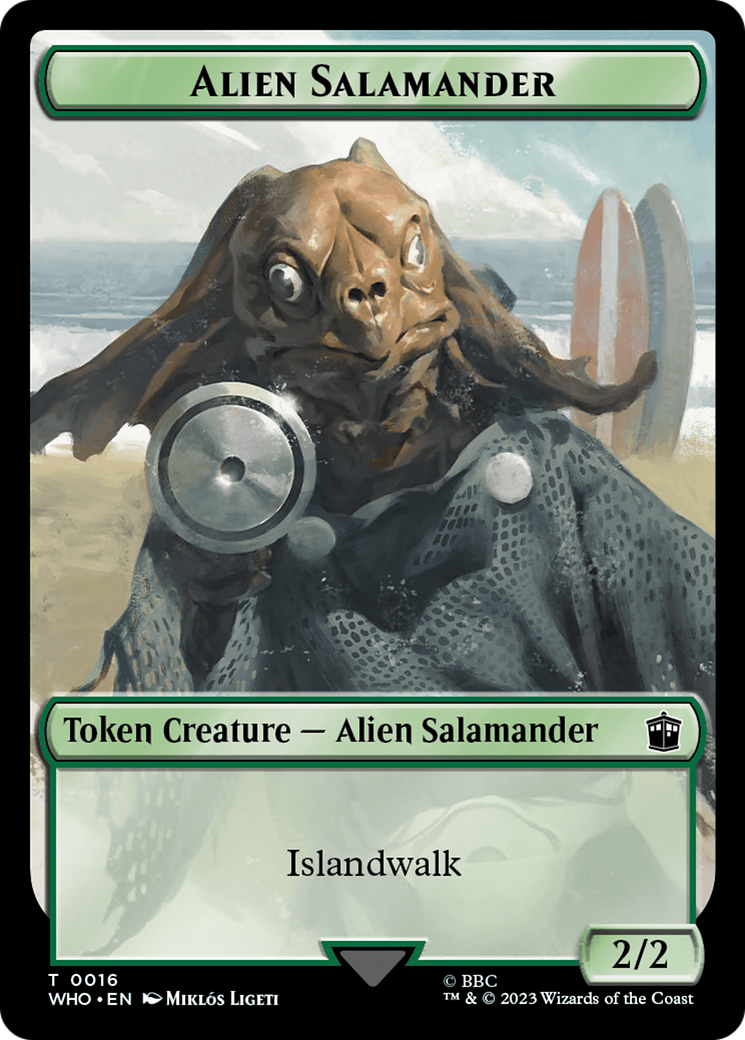 Dalek // Alien Salamander Double-Sided Token [Doctor Who Tokens] | Empire Gaming NC