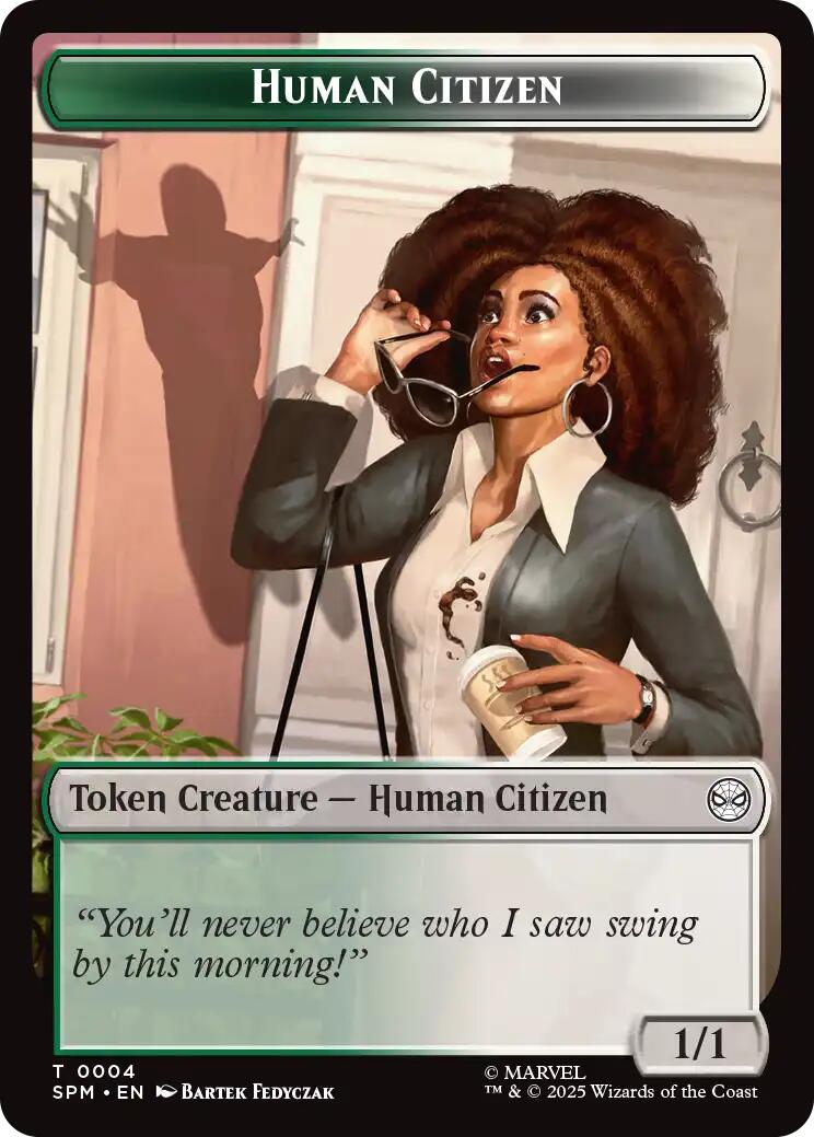 Human Citizen // Treasure Double-Sided Token [Marvel's Spider-Man Tokens] | Empire Gaming NC