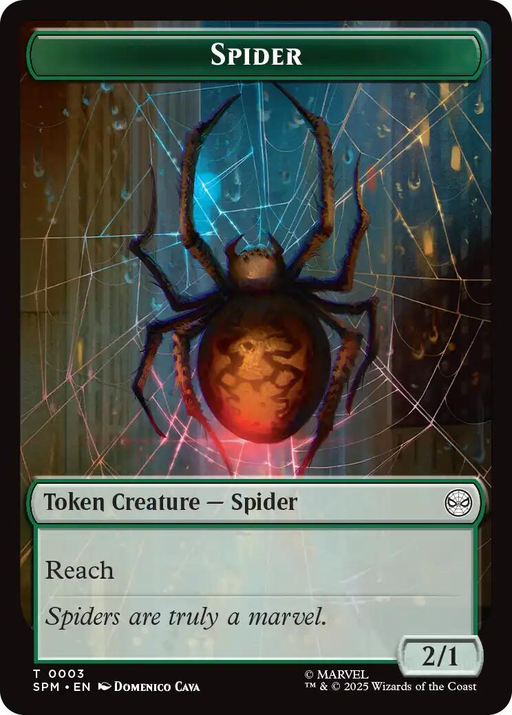 Spider // Food Double-Sided Token [Marvel's Spider-Man Tokens] | Empire Gaming NC