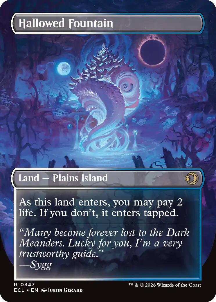 Hallowed Fountain (Borderless) [Lorwyn Eclipsed] | Empire Gaming NC