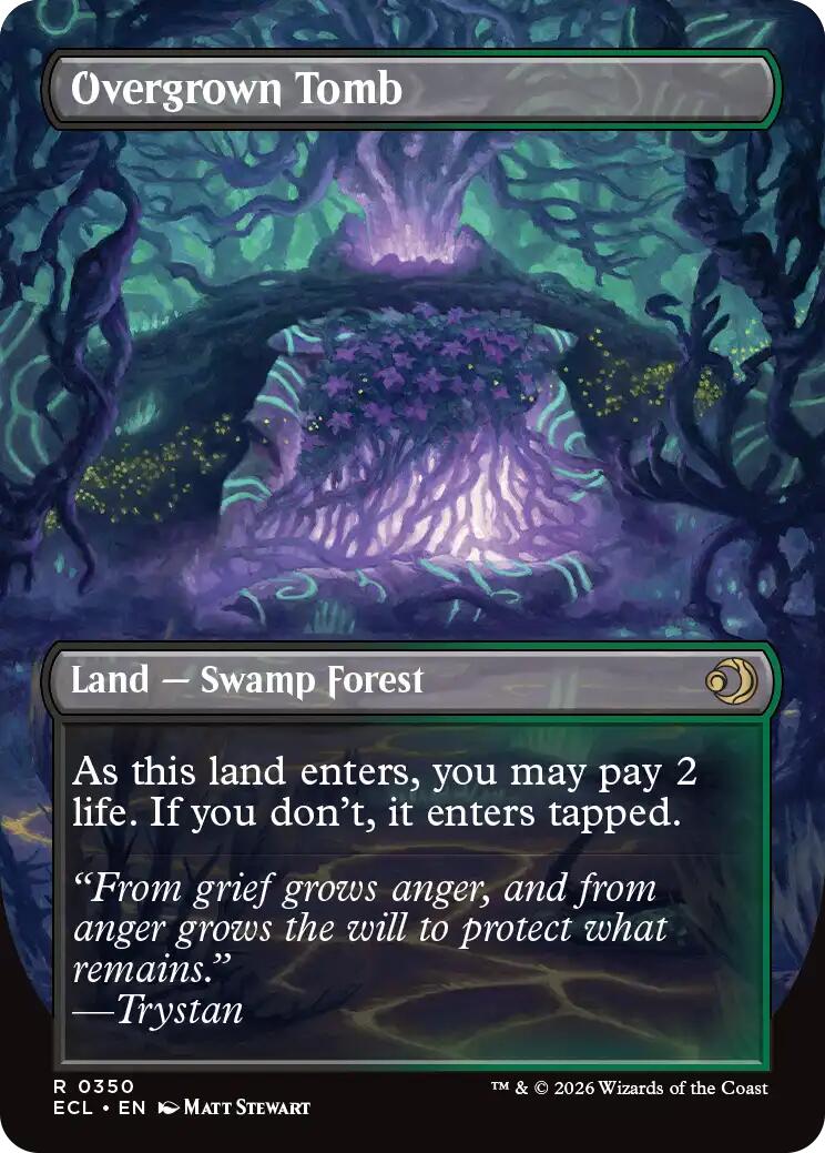 Overgrown Tomb (Borderless) [Lorwyn Eclipsed] | Empire Gaming NC