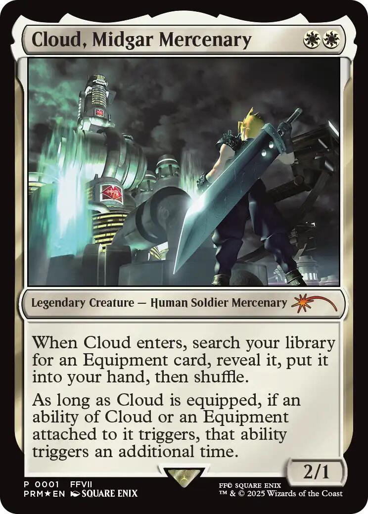 Cloud, Midgar Mercenary (Borderless) [Pro Tour Promos] | Empire Gaming NC