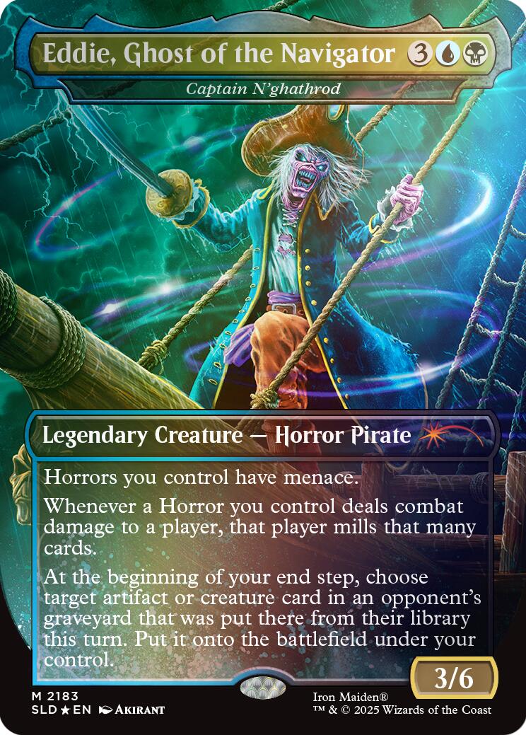 Eddie, Ghost of the Navigator - Captain N'ghathrod (Rainbow Foil) [Secret Lair Drop Series] | Empire Gaming NC