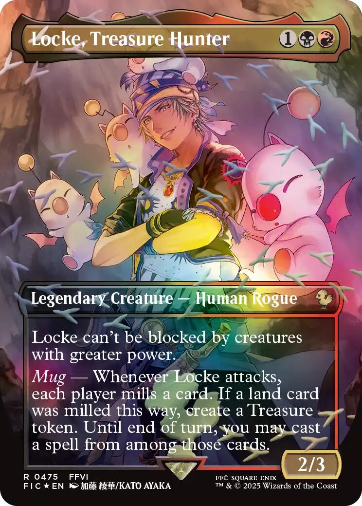 Locke, Treasure Hunter (Borderless) (Chocobo Track Foil) [FINAL FANTASY Commander] | Empire Gaming NC
