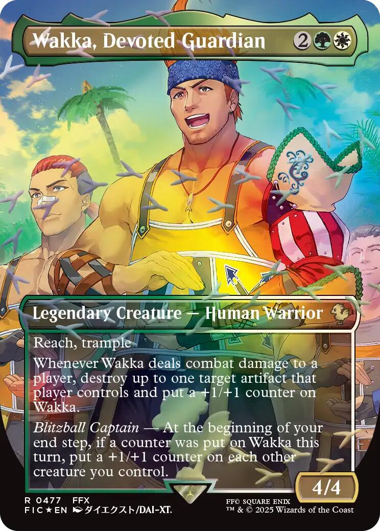 Wakka, Devoted Guardian (Borderless) (Chocobo Track Foil) [FINAL FANTASY Commander] | Empire Gaming NC