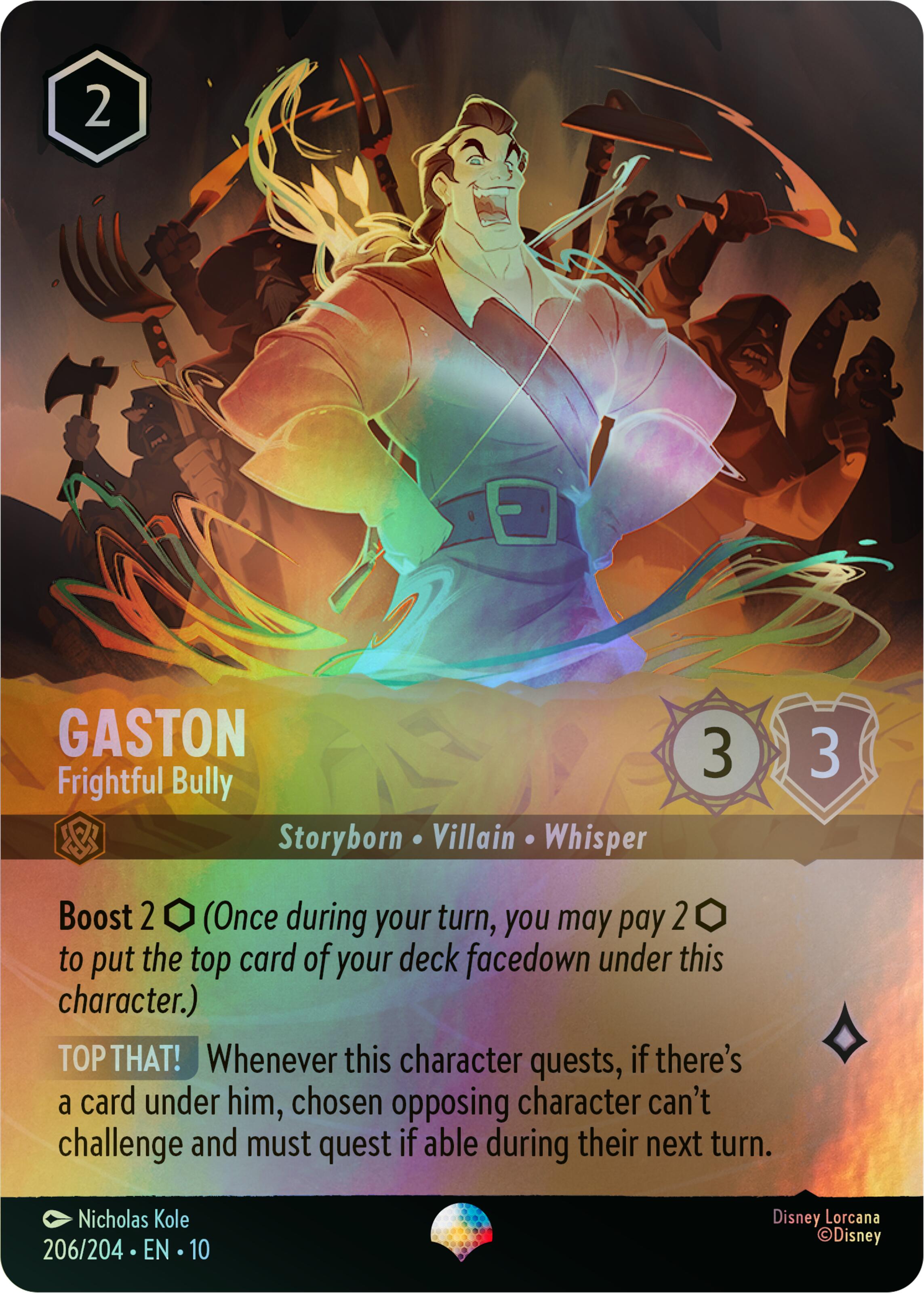 Gaston - Frightful Bully (Epic) (206/204) [Whispers in the Well] | Empire Gaming NC