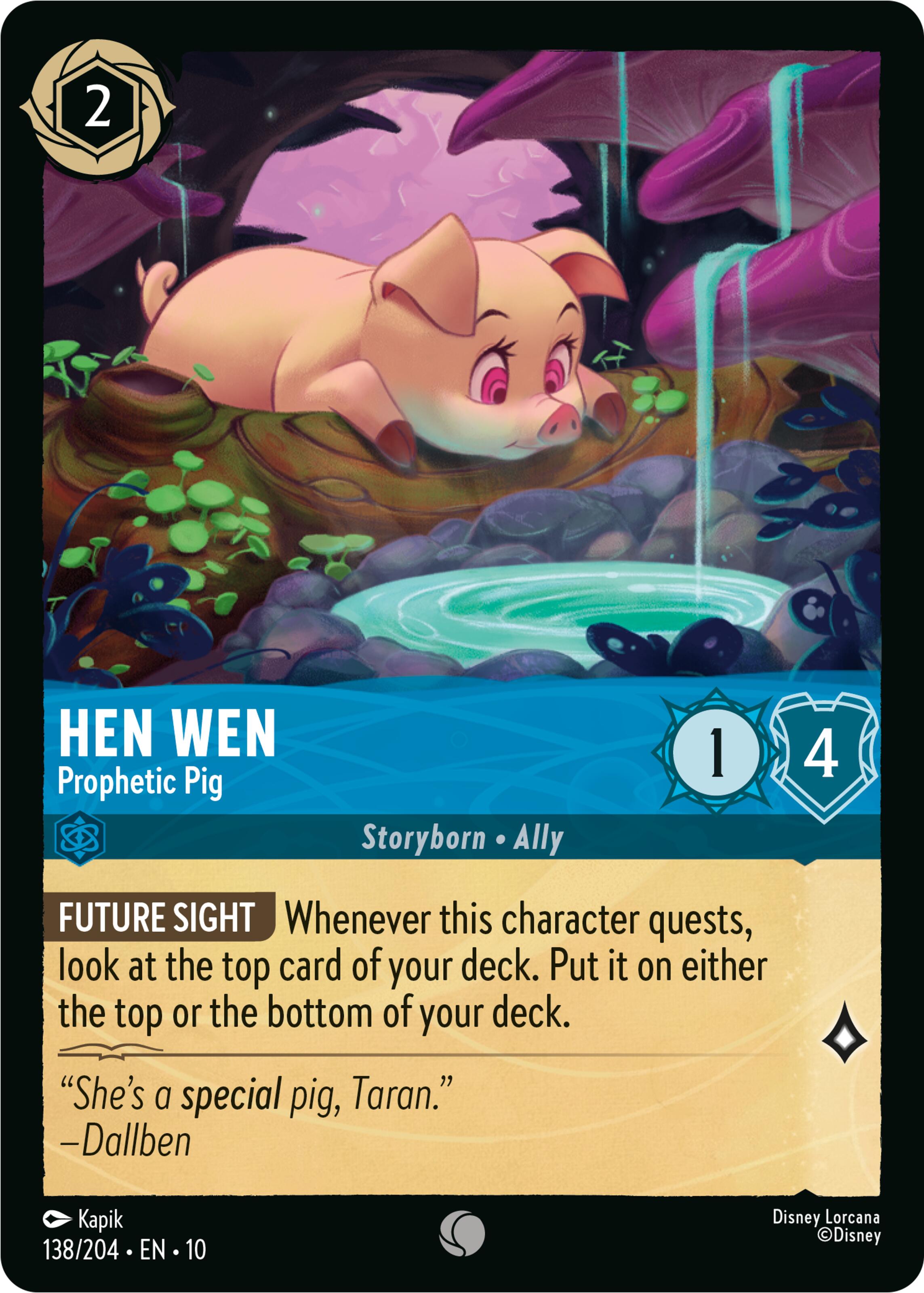 Hen Wen - Prophetic Pig (138/204) [Whispers in the Well] | Empire Gaming NC