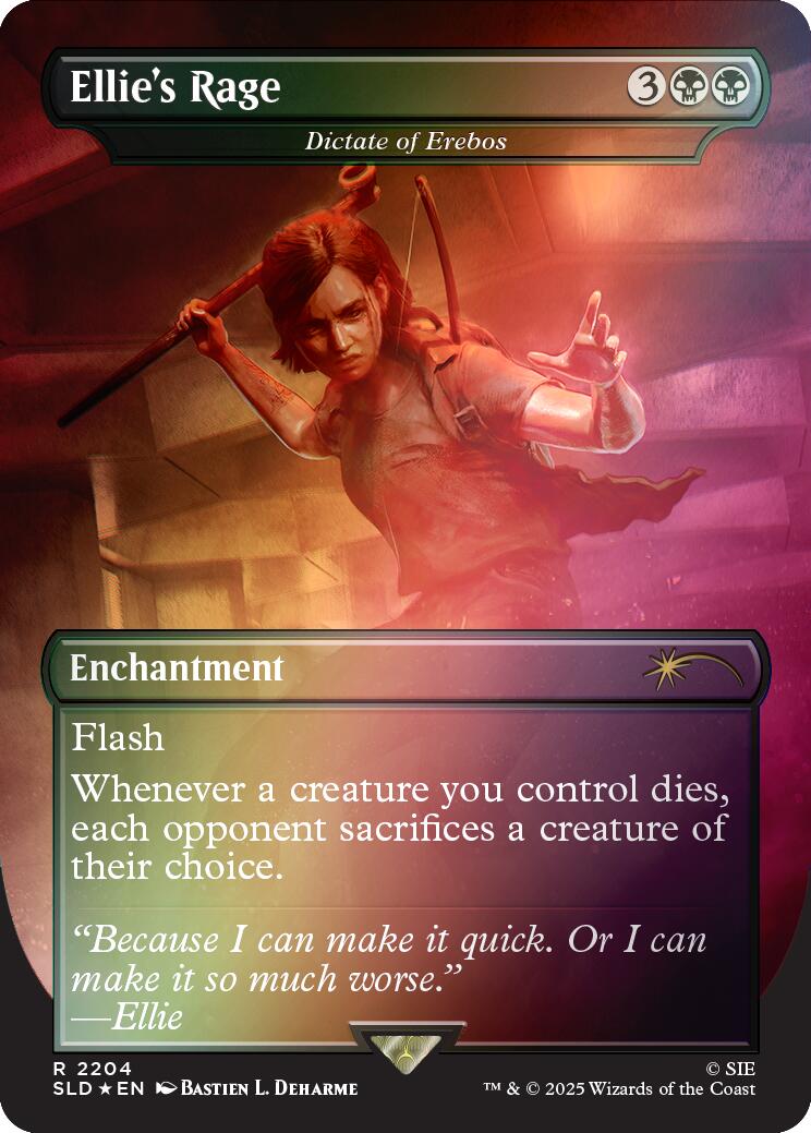 Ellie's Rage - Dictate of Erebos (Rainbow Foil) [Secret Lair Drop Series] | Empire Gaming NC