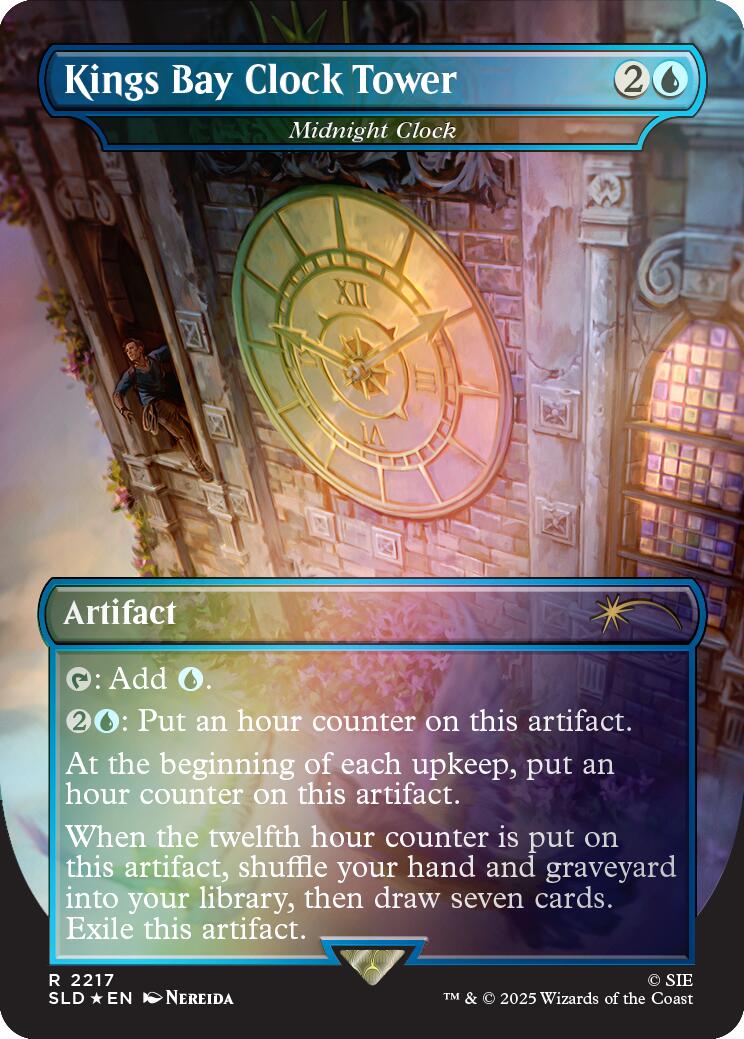 Kings Bay Clock Tower - Midnight Clock (Rainbow Foil) [Secret Lair Drop Series] | Empire Gaming NC
