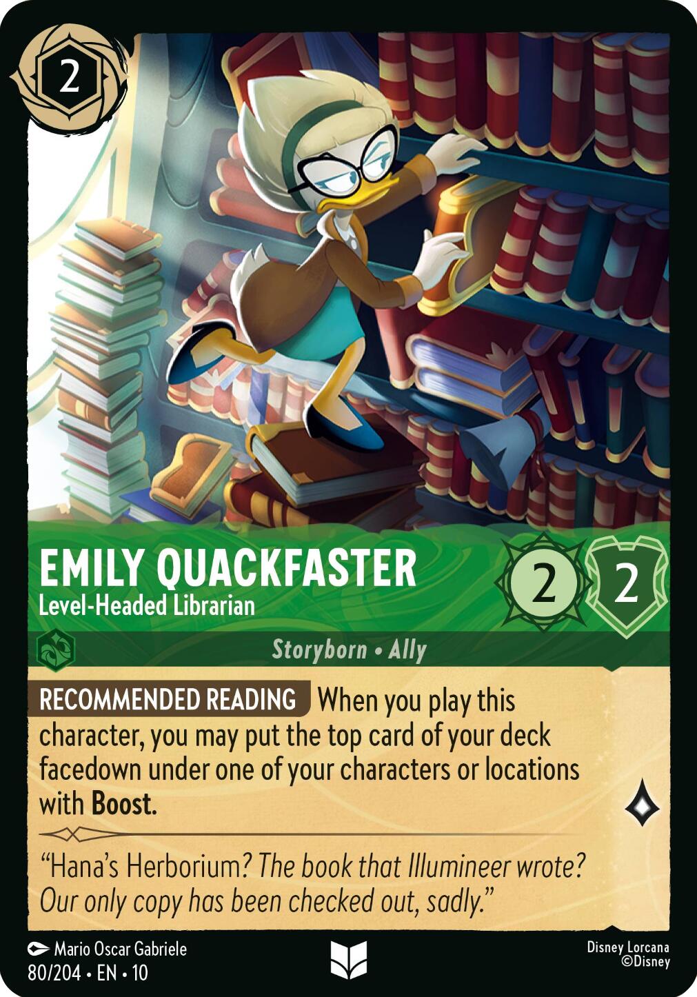 Emily Quackfaster - Level-Headed Librarian (80/204) [Whispers in the Well] | Empire Gaming NC