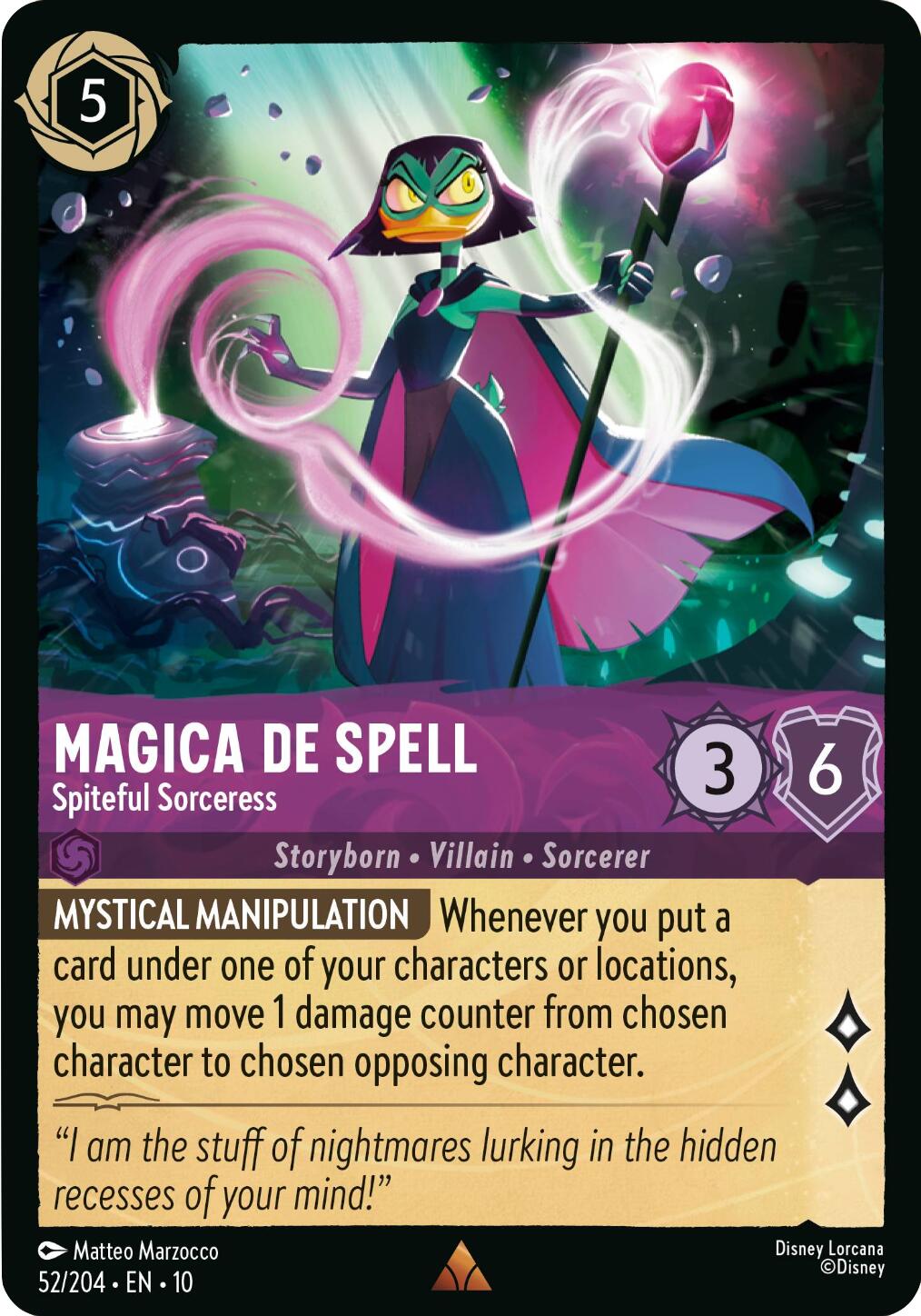 Magica De Spell - Spiteful Sorceress (52/204) [Whispers in the Well] | Empire Gaming NC