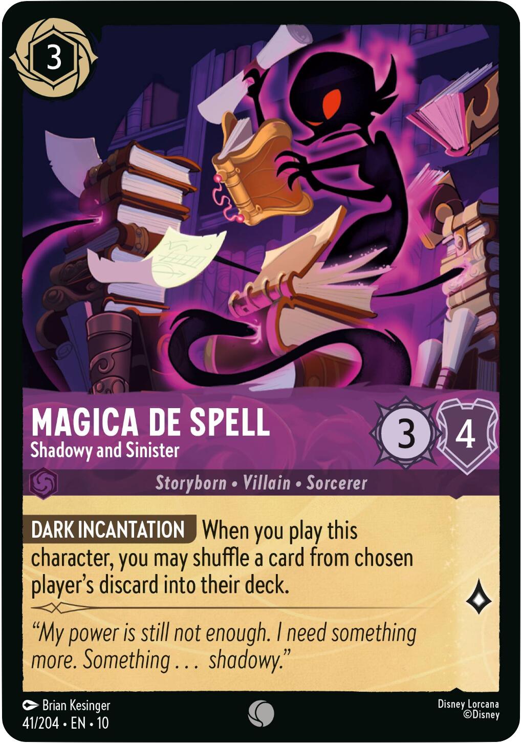 Magica De Spell - Shadowy and Sinister (41/204) [Whispers in the Well] | Empire Gaming NC