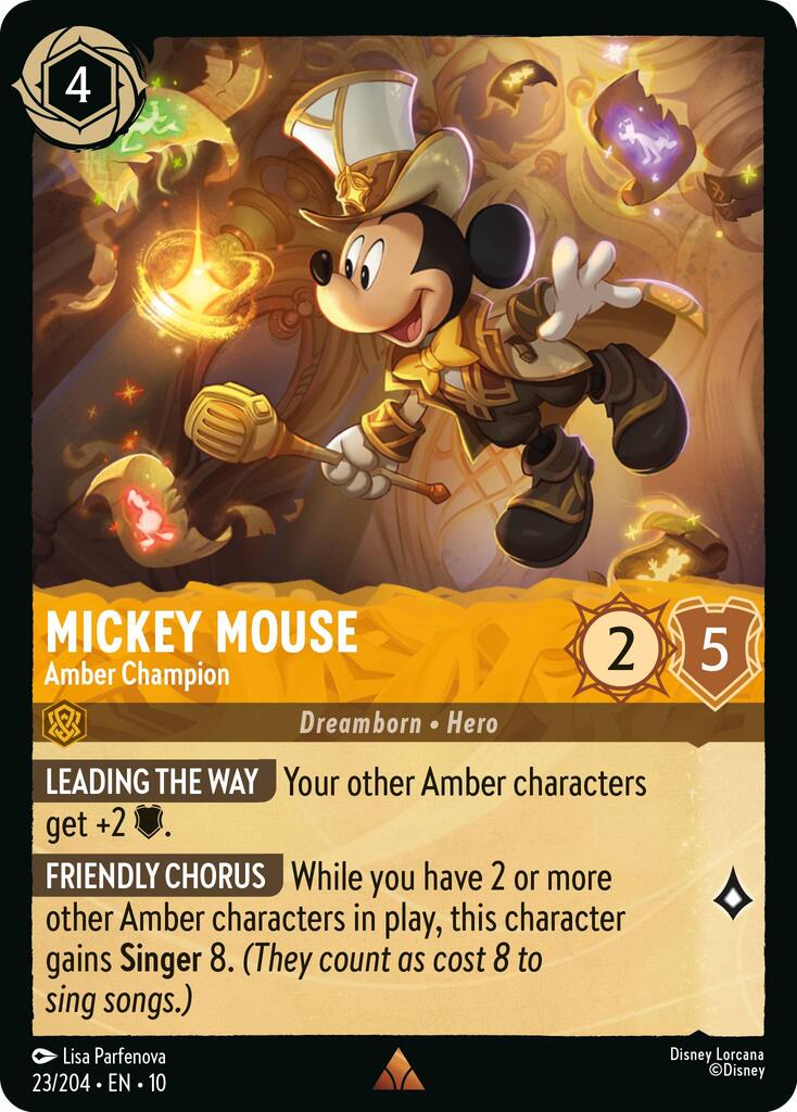 Mickey Mouse - Amber Champion (23/204) [Whispers in the Well] | Empire Gaming NC