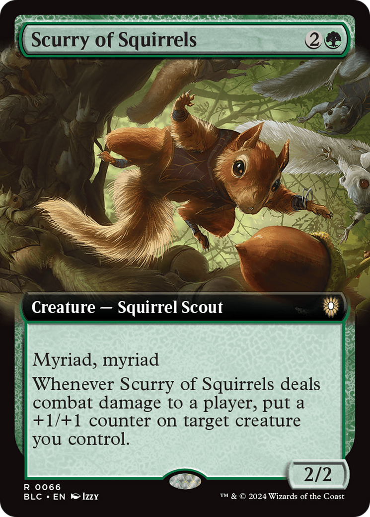 Scurry of Squirrels (Extended Art) [Bloomburrow Commander] | Empire Gaming NC