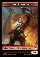 Human Soldier // Dwarf Berserker Double-Sided Token [Commander Masters Tokens] | Empire Gaming NC