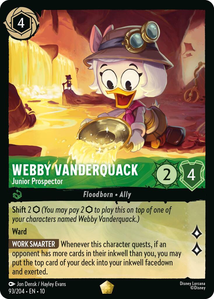 Webby Vanderquack - Junior Prospector (93/204) [Whispers in the Well] | Empire Gaming NC