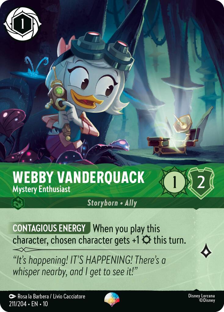 Webby Vanderquack - Mystery Enthusiast (Epic) (211/204) [Whispers in the Well] | Empire Gaming NC