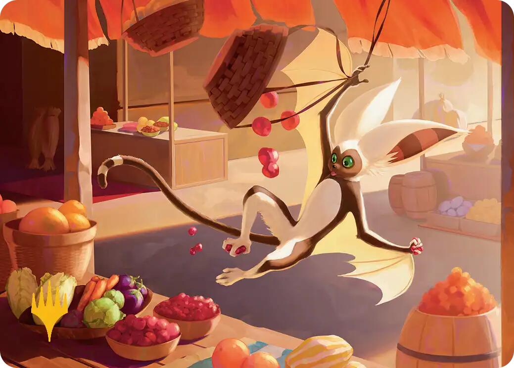 Momo, Playful Pet Art Card (Gold-Stamped Planeswalker Symbol) [Avatar: The Last Airbender Art Series] | Empire Gaming NC