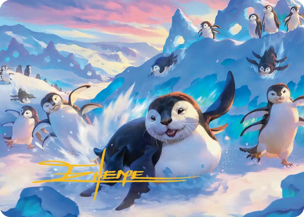 Otter-Penguin Art Card (Gold-Stamped Signature) [Avatar: The Last Airbender Art Series] | Empire Gaming NC