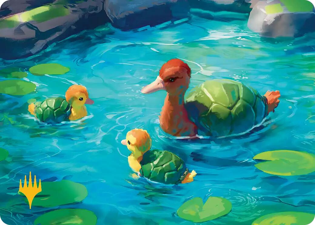 Turtle-Duck Art Card (Gold-Stamped Planeswalker Symbol) [Avatar: The Last Airbender Art Series] | Empire Gaming NC