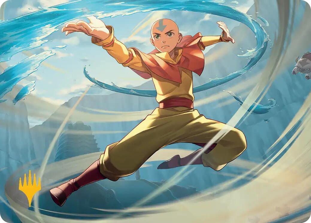 Aang, Swift Savior Art Card (Gold-Stamped Planeswalker Symbol) [Avatar: The Last Airbender Art Series] | Empire Gaming NC