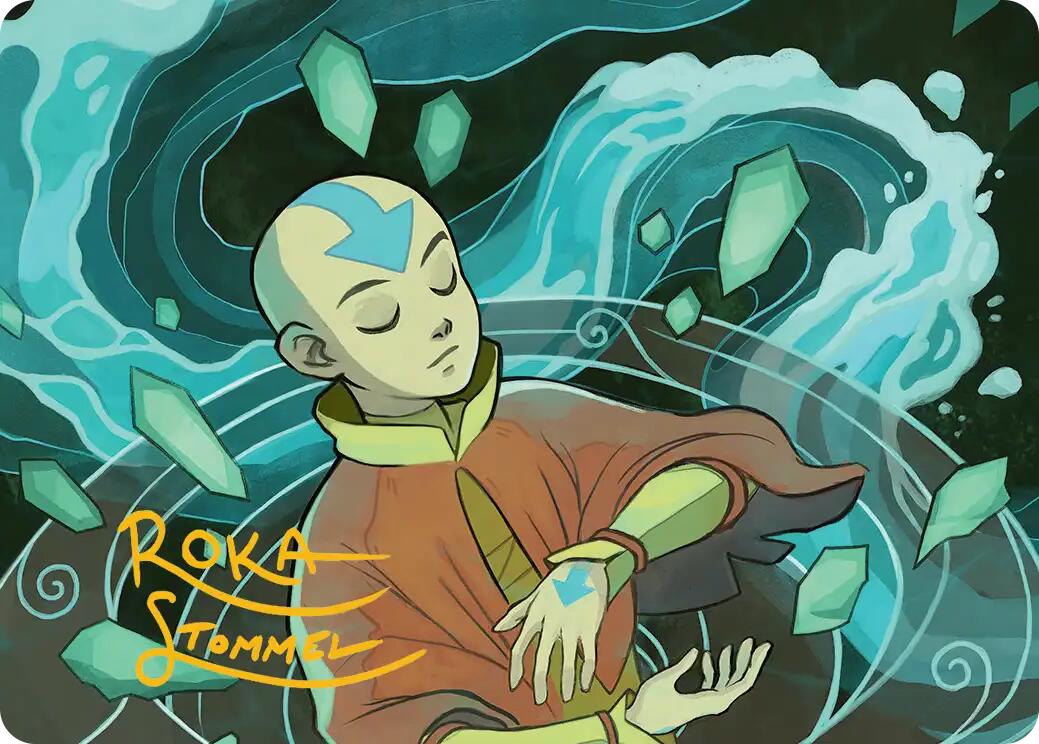 Aang, at the Crossroads Art Card (Gold-Stamped Signature) [Avatar: The Last Airbender Art Series] | Empire Gaming NC