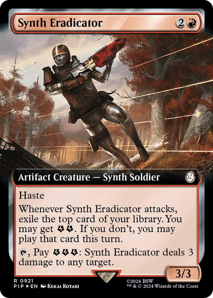 Synth Eradicator (Extended Art) (Surge Foil) [Fallout] | Empire Gaming NC