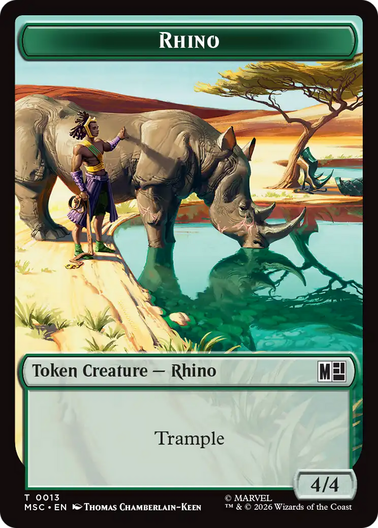 Rhino (013) // Beast (011) Double-Sided Token [Marvel Super Heroes Commander Tokens] | Empire Gaming NC