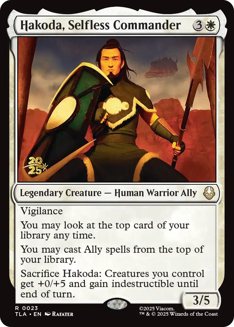 Hakoda, Selfless Commander [Avatar: The Last Airbender Prerelease Cards] | Empire Gaming NC