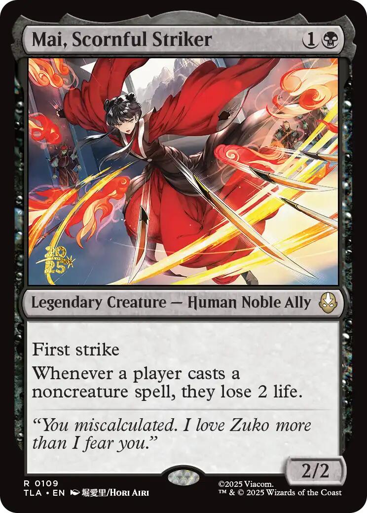 Mai, Scornful Striker [Avatar: The Last Airbender Prerelease Cards] | Empire Gaming NC