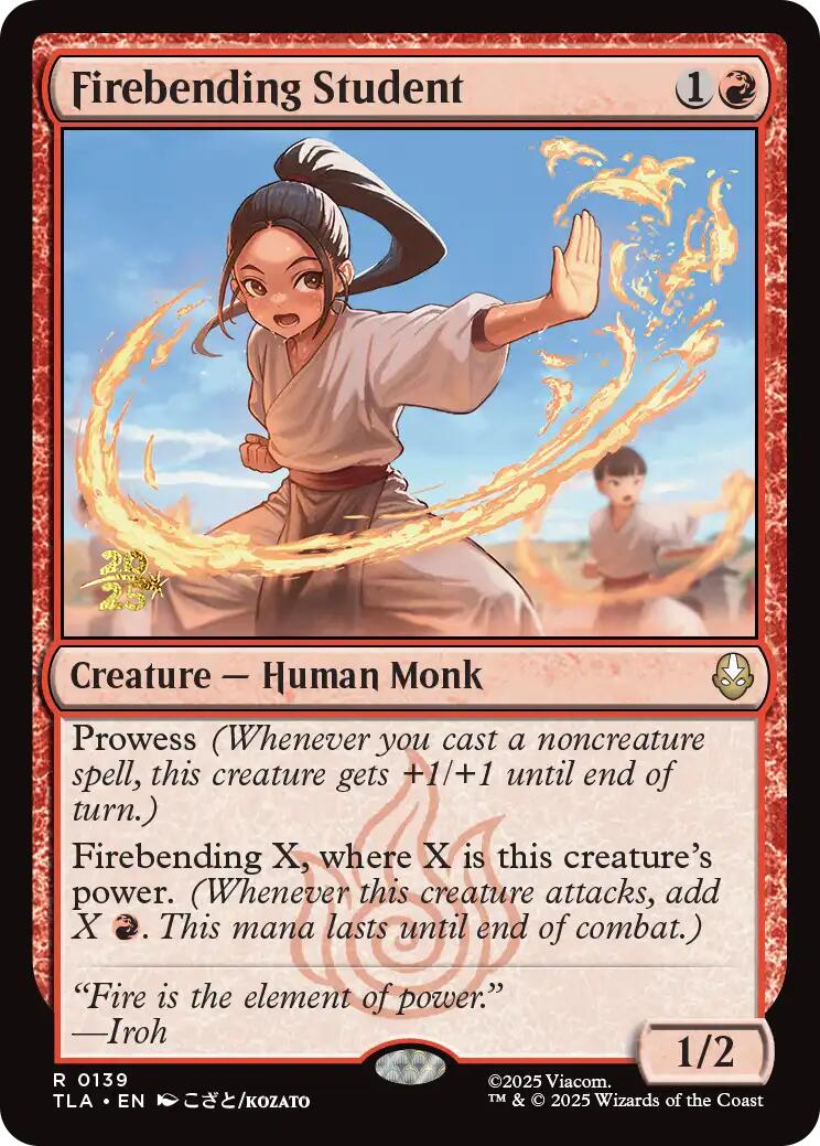 Firebending Student [Avatar: The Last Airbender Prerelease Cards] | Empire Gaming NC