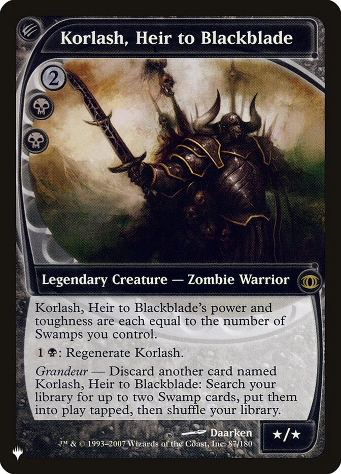 Korlash, Heir to Blackblade [The List] | Empire Gaming NC