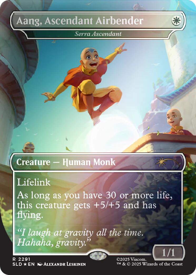 Aang, Ascendant Airbender - Serra Ascendant (Rainbow Foil) [Secret Lair Drop Series] | Empire Gaming NC