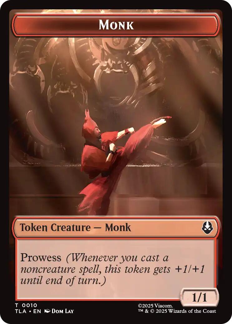 Monk // Clue (0017) Double-Sided Token [Avatar: The Last Airbender Tokens] | Empire Gaming NC