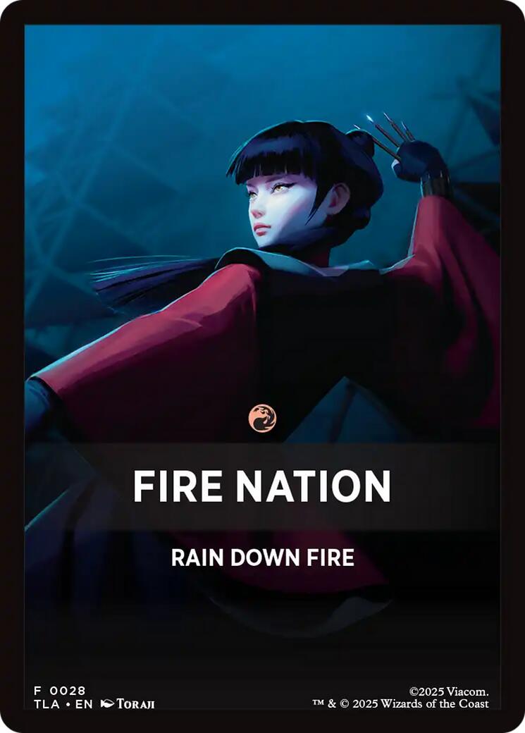 Fire Nation Theme Card [Avatar: The Last Airbender Tokens] | Empire Gaming NC