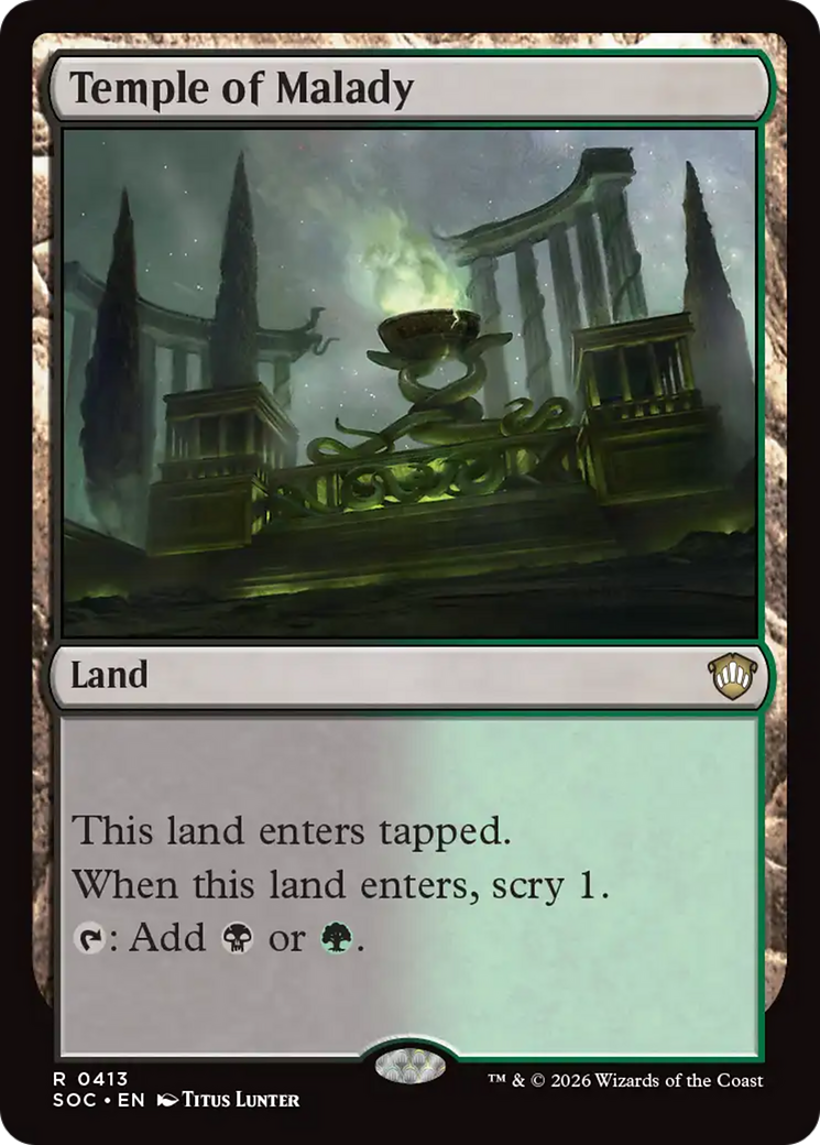 Temple of Malady [Secrets of Strixhaven Commander] | Empire Gaming NC