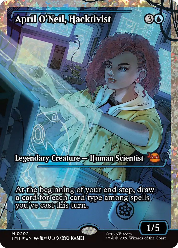 April O'Neil, Hacktivist (0292) (Showcase) (Fracture Foil) [Teenage Mutant Ninja Turtles] | Empire Gaming NC