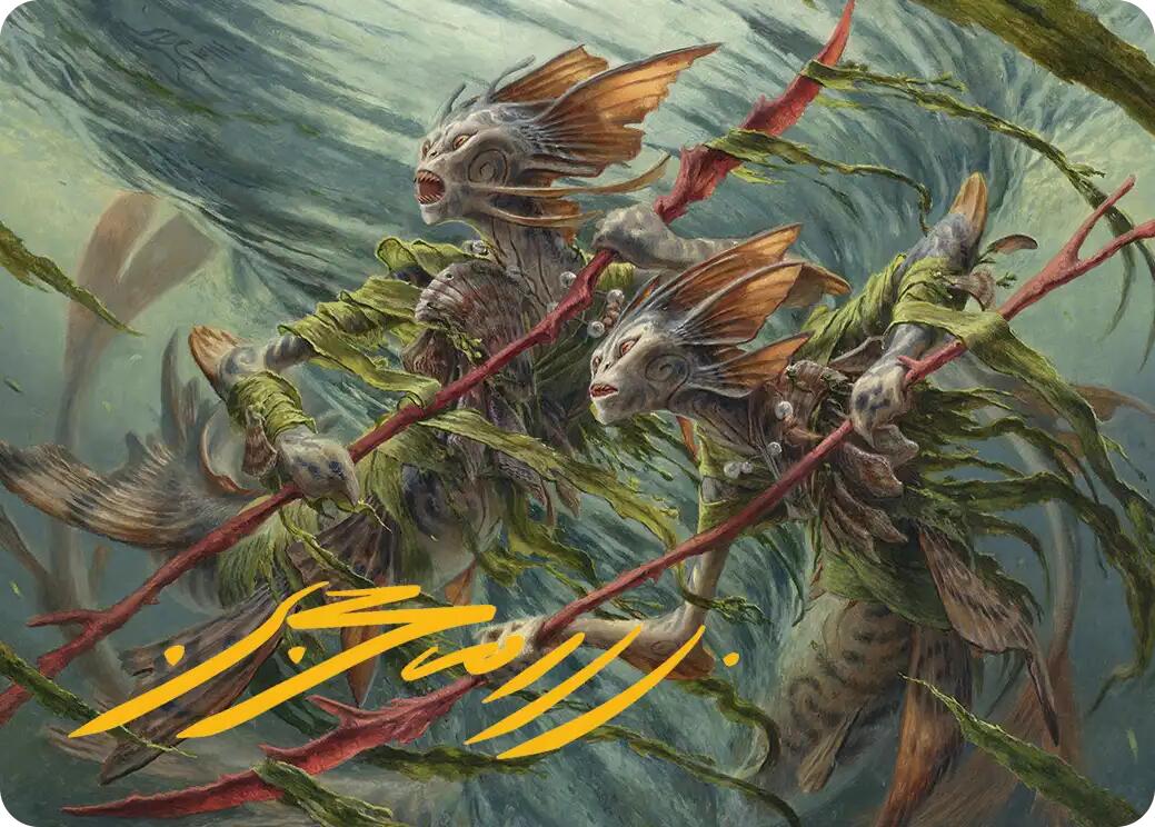 Champions of the Shoal Art Card (Gold-Stamped Signature) [Lorwyn Eclipsed Art Series] | Empire Gaming NC